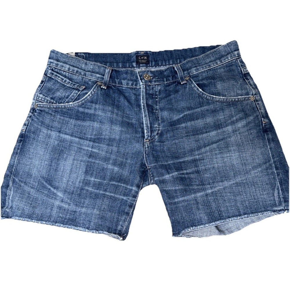 CITIZENS OF HUMANITY Jerome Dahan Womens Sz 28 Denim Jean Shorts Blue Button Fly